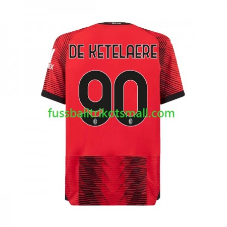 Fußballtrikots AC Mailand Charles De Ketelaere 90 2023-2024 Kurzarm Heimtrikotsatz kaufen